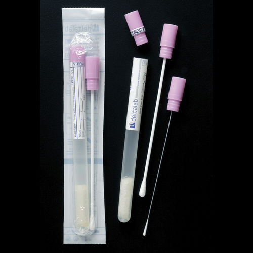 Hisopo de microbiología - 300297 - Deltalab - para virus / con medio de transporte / estéril