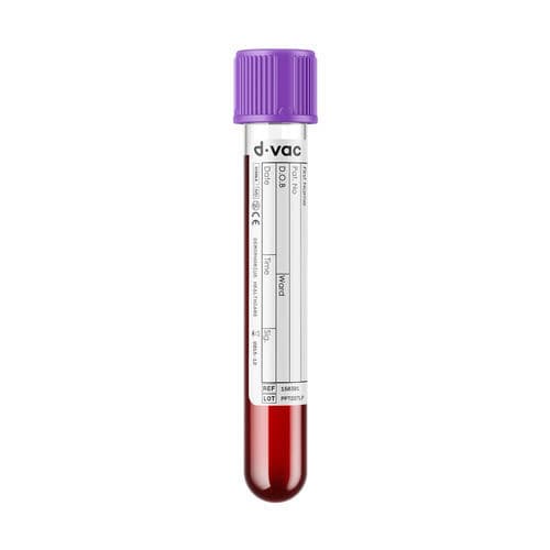 Tubo de extracción de laboratorio - PED - GED - Demophorius Healthcare - cilíndrico / de sangre / de plástico