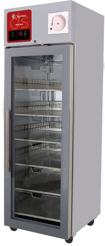 Refrigerador de banco de sangre - DSE-PSM04GBBPCBHE-A - Desmon Scientific - de tipo armario / con 1 puerta / con puerta de cristal