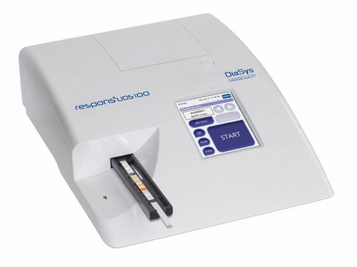 Analizador de orina semiautomático - respons®UDS100 - DiaSys Diagnostic Systems GmbH - de mesa / de colorimetric / con lector de códigos de barras