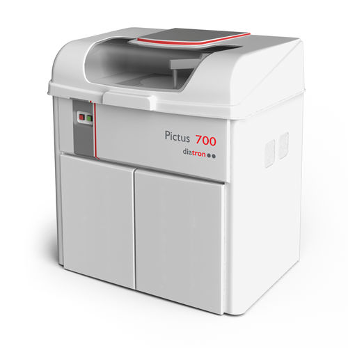 Analizador de quimica clinica automatizado - Pictus 700 - Diatron - de pie / aleatorio / con lector de códigos de barras