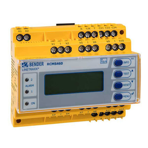 Monitor de pruebasing de seguridad eléctrica - LINETRAXX® RCMS460-D - Bender - para sistema IT médico