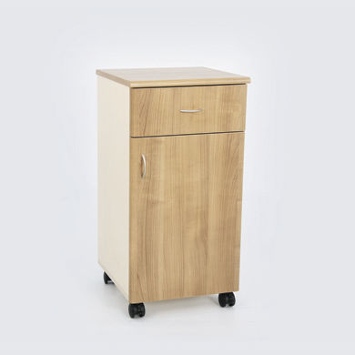 Mesa de cabecera con ruedas - 90105301 - DOLSAN MEDICAL - con cajones / con armario