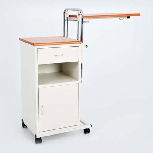 Mesa de cabecera con ruedas - 90105201 - DOLSAN MEDICAL - con bandeja de cama integrada / con cajones