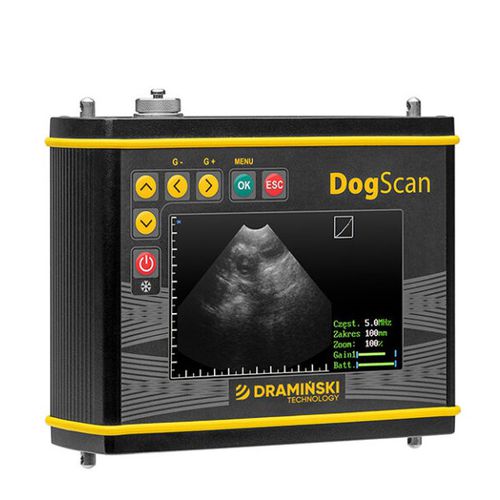 Ecógrafo veterinario portátil - DogScan - Dramiński - multifuncional / para perros / blanco y negro