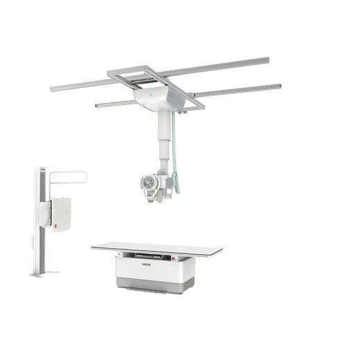 Sistema de radiografía digital - GXR-SD - DRGEM  - para radiografía polivalente / con Bucky en el suelo / con brazo portatubos telescópico de techo