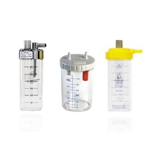 Recipiente de aspiración para fluidos corporales - DZ Medicale   - de cristal / apto para autoclave