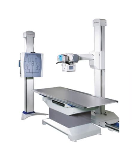 Sistema de radiografía analógico - HF525 PLUS - EcoRay - para radiografía polivalente / con Bucky en el suelo