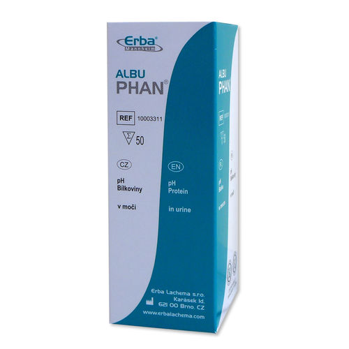 Tira de prueba para análisis de orina - 100 series - ERBA Diagnostics Mannheim - de pH / de glucosa / de bilirrubina