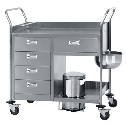 Carro médico - ER-105 series - ERYIGIT Medical Devices  - de uso general / para apósitos / de acero inoxidable