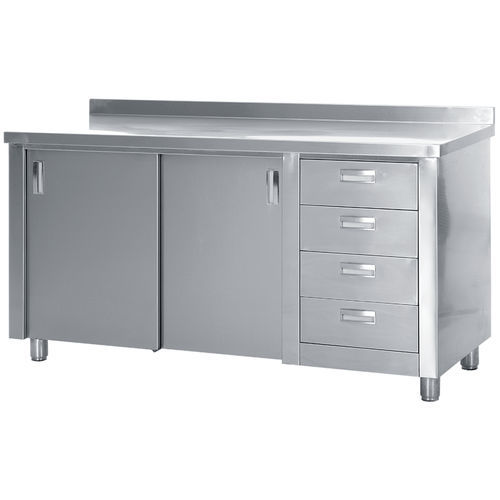 Mesa de trabajo - ER-115 series - ERYIGIT Medical Devices  - rectangular / de acero inoxidable / con cajones