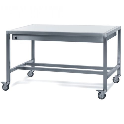 Mesa de trabajo - ER-120 series - ERYIGIT Medical Devices  - rectangular / con ruedas / de acero inoxidable