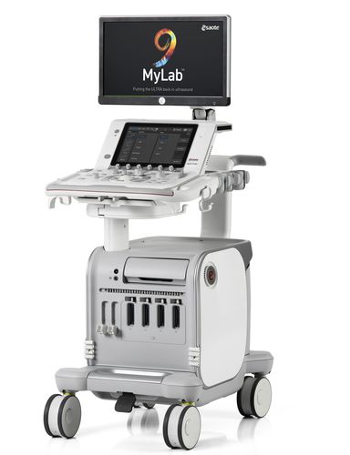 Ecógrafo con soporte - MyLab™9 Platform - Esaote - para ecografía polivalente / doppler-color / elastografía