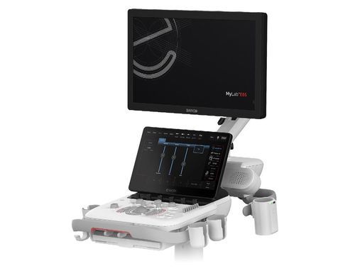 Ecógrafo con soporte - MyLab™E85 - Esaote - para ecografía polivalente / para ecografía de mama / para ecografía urológica