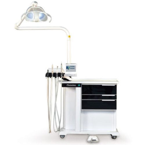 Estación de trabajo podológica - S - Euroclinic MediCare Solutions - con luz / con estantes / compacta