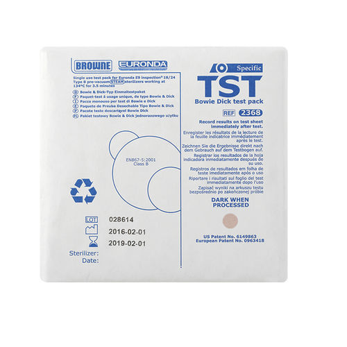 Kit de prueba de esterilización - Euronda - Bowie-Dick