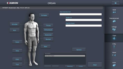 Software médico - X-AQS Hum - Examion - de radiografía / universal / de gestión