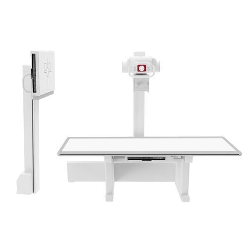 Sistema de radiografía digital - X-DRS Floor Basic Hum - Examion - para radiografía polivalente / con Bucky en el suelo