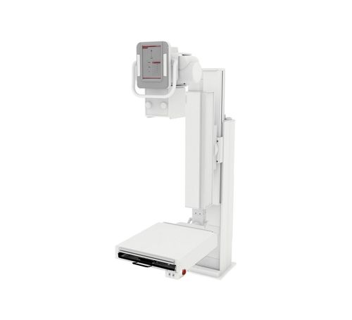 Sistema de radiografía digital - X-DRS Floor U-Arm Hum - Examion - para radiografía polivalente / sin mesa / con brazo portatubos pivotante