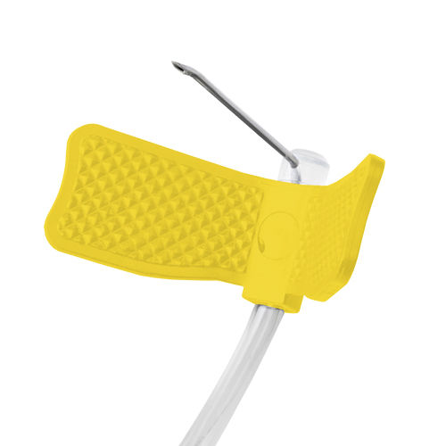 Aguja de inyección intravenosa - LR Series - F.B. Medical - de Huber / con aleta