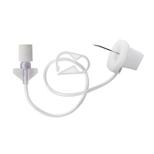Aguja de inyección intravenosa - ONCO-GRIP® - F.B. Medical - de Huber / con aleta / 1 pulgada