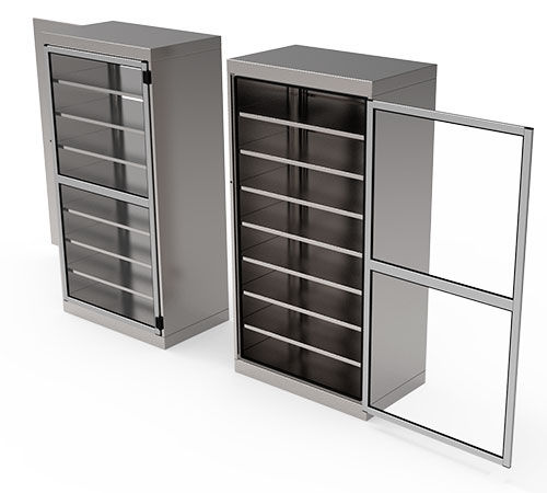 Armario para objetos esterilizados - 50.103.405 - Famos - para sala blanca / con estante / con puerta