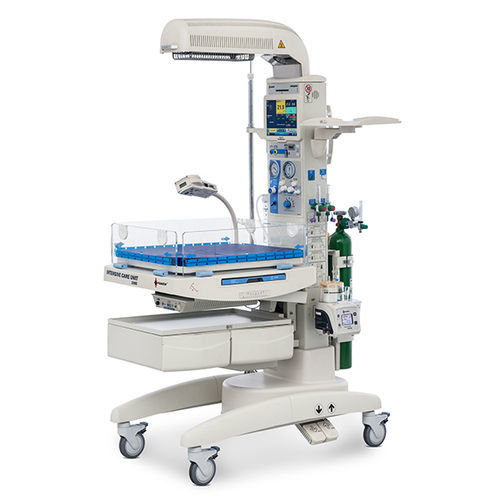 Mesa de reanimación neonatal con ventilador - Ampla® 2085 - Fanem - con ruedas