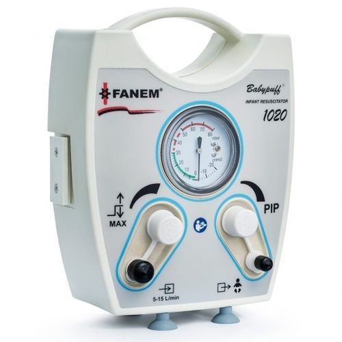 Sistema de oxigenoterapia manual - Babypuff® 1020 - Fanem - en carro / con máscara de oxígeno