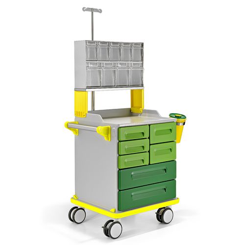 Carro médico - Favero Health Projects - de medicamentos / de dispensación de medicamentos / con papelera