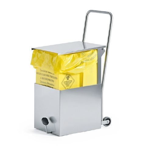 Carro para bolsas médico - 9CB0320 - Favero Health Projects - para desechos / con bandeja / 1 bolsa