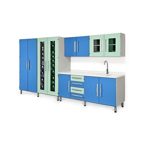 Plataforma de trabajo de laboratorio - PRAXIS XE - Favero Health Projects - con cajón / con espacio de almacenamiento / con fregadero