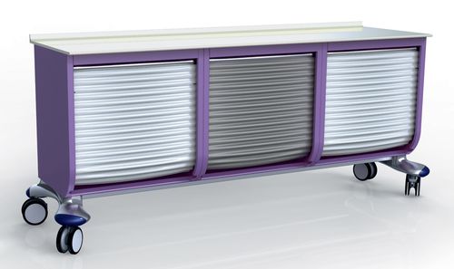 Carro de uso general - ZEROFIRE - Favero Health Projects - multifunción / con puerta corredera / modular