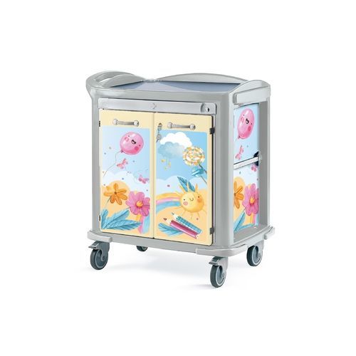 Carro médico - Favero Health Projects - de uso general / multifunción / con 2 puertas