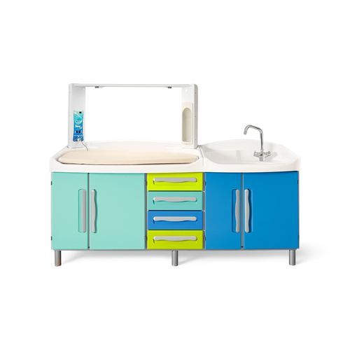 Mueble cambiador con lavabo integrado - SHARON 2.0 - Favero Health Projects - con bañera / con canastillas / para hospital