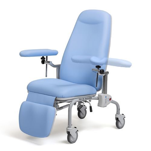 Sillón para extracción de sangre manual - COMFORT - Favero Health Projects - de 3 secciones / con ruedas / con reposapiernas