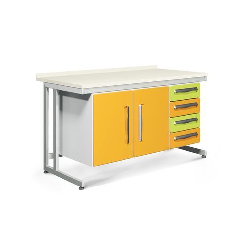 Conjunto de muebles de uso general - PRAXIS LAB XE - Favero Health Projects - con ruedas / con cajón / con puerta