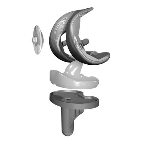 Prótesis de rodilla tricompartimental - FHK® - FH Orthopedics - de platillo fijo