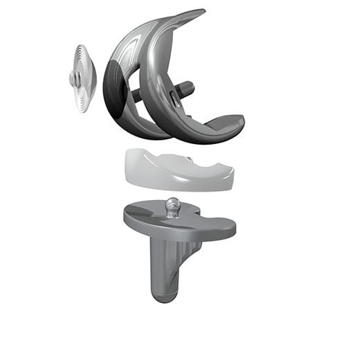 Prótesis de rodilla tricompartimental - FHK® - FH Orthopedics - de platillo móvil