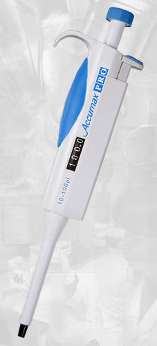 Micropipeta mecánica - Accumax PRO - Accumax Lab Devices Pvt Ltd - de canal simple / de volumen regulable / con eyector