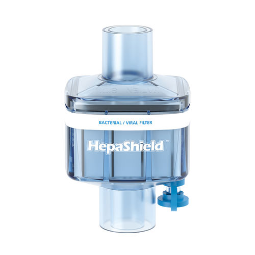 Filtro antibacteriano - HepaShield™ - Flexicare Medical  - plisado / hidrófobo / para circuito de respiración