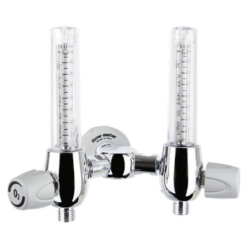 Flujómetro de área variable - Qmed® twin - Flow-Meter - doble / de oxígeno / para hospitales
