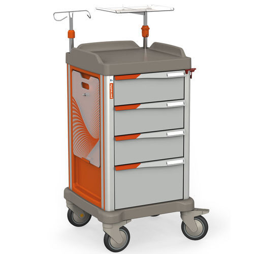 Carro de emergencia - PERSOLIFE 400 COMPACT - Francehopital - para desfibrilador / para catéteres / para transporte