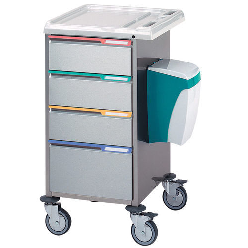 Carro de dispensación de medicamentos - #PC3 - Francehopital - multifunción / para desechos / de acero inoxidable