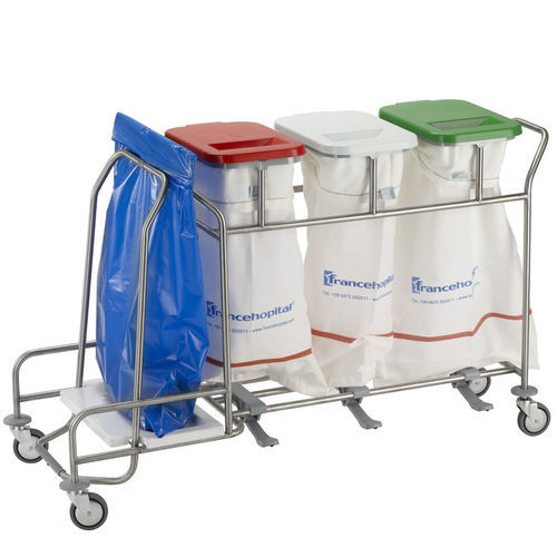 Carro para bolsas para ropa sucia - Iseo Duo 30 - Francehopital - médico / de limpieza / para desechos