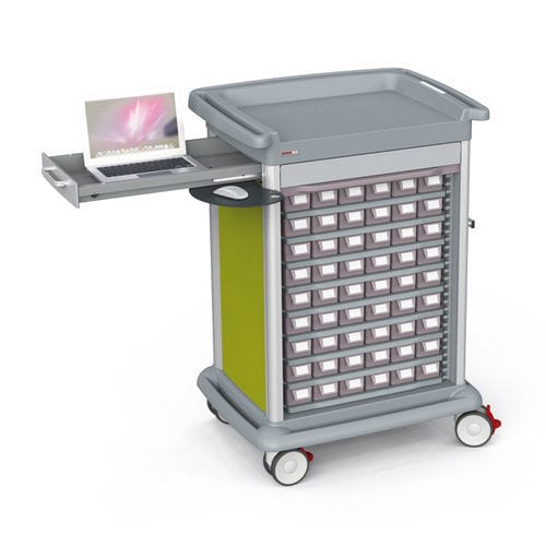 Carro de hospital - #PRE9XAEV-SPC-MED54 - Francehopital - para historiales médicos / de dispensación de medicamentos / de plástico