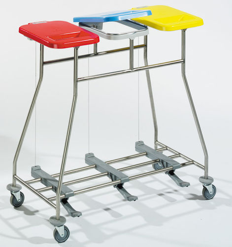 Carro para transporte - ISEO CB30 - Francehopital - para desechos / de acero inoxidable / de plástico