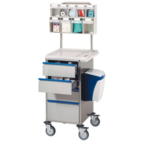 Carro para apósitos - #PCM3 - Francehopital - para desechos / de acero inoxidable / de plástico