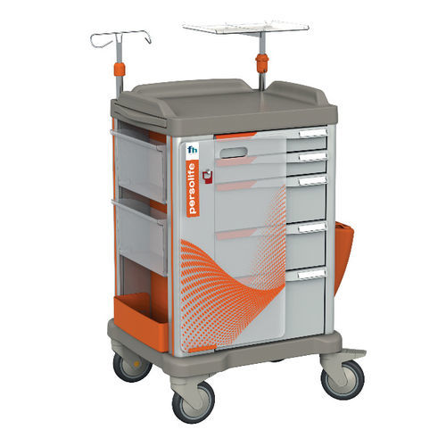 Carro de emergencia - Persolife 400 medium - Francehopital - para desfibrilador / para catéteres / para transporte