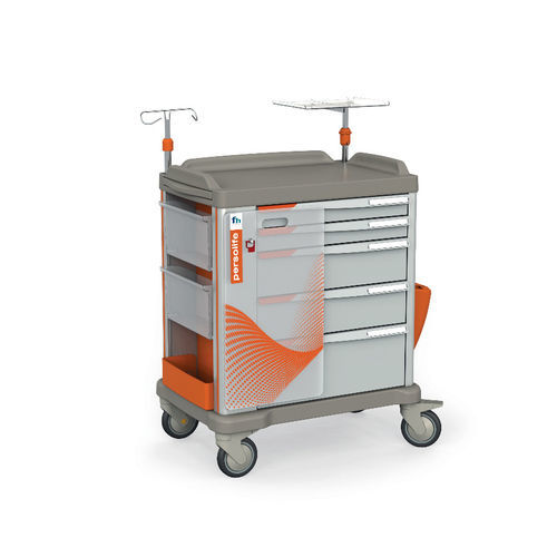 Carro de emergencia - Persolife 600 large - Francehopital - para desfibrilador / para succionador / para catéteres