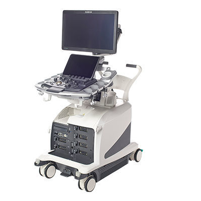 Ecógrafo con soporte - ARIETTA ™ 850  - FUJIFILM Healthcare - para ecografía polivalente / blanco y negro